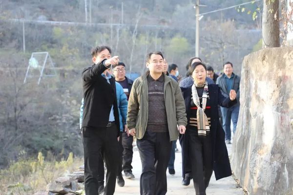 衛輝市副市長趙旺勇銀金達董事長閆銀鳳寺東坡調研